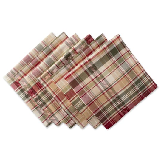 DII® Give Thanks Plaid Napkins, 6ct. | 20" x 20" | Michaels®